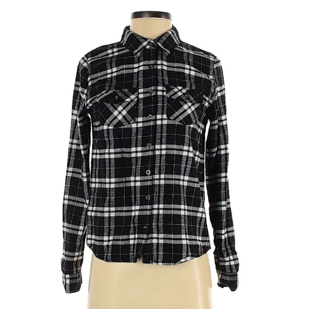 cotton plaid button down